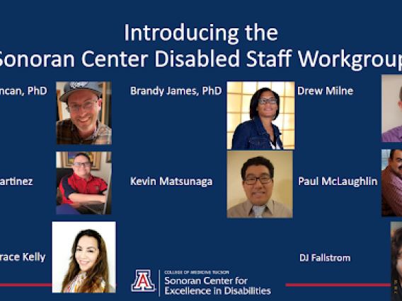 A slide from the Disabled Staff Workgroup’s presentation that introduced each member of the group