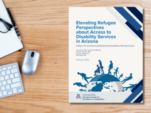 Report sitting on a wooden desktop