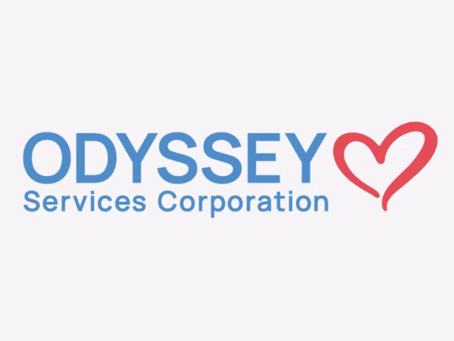 Odyssey Services Corporation logo with a heart.