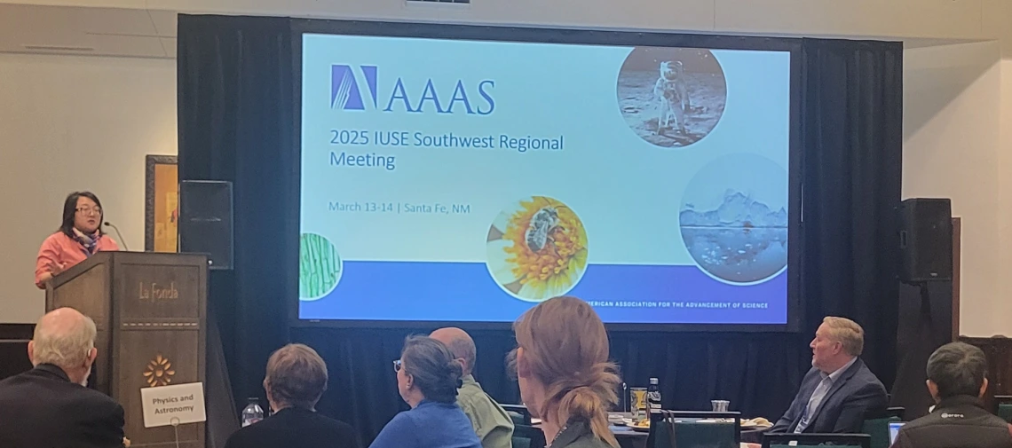 AAAS Program Director Layne Kyung delivers opening remarks at the Southwest IUSE Regional Meeting