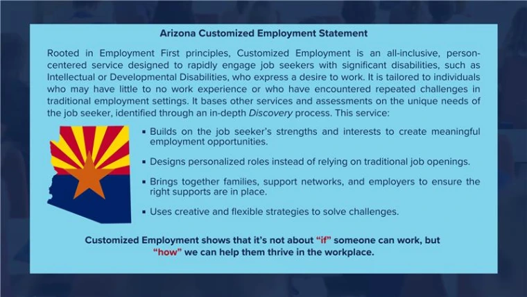 AZ Customized Employment Statement Screenshot