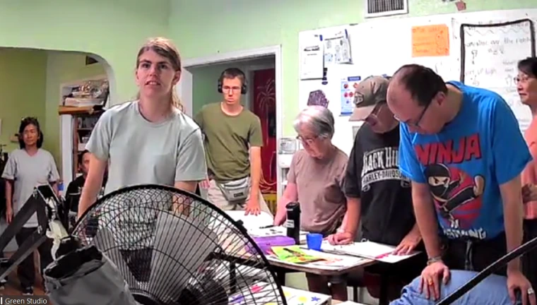 HealthMatters participants stretch before an exercise