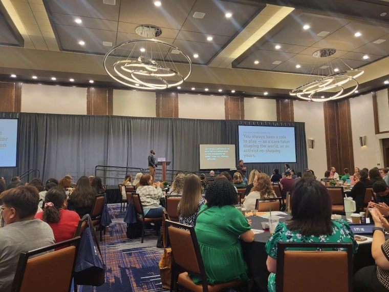 Lawrence Weru delivers the keynote at IHD Evidence for Success. 