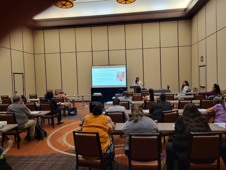 Kelsey Montano presenting "Building Bridges: Strengthening School Partnerships for Effective Pre-ETS and Work-Based Learning"