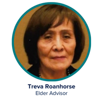Woman with short brown hair, Treva Roanhorse, Elder Advisor