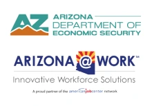 Arizona Department of Economic Security & Arizona at Work logo
